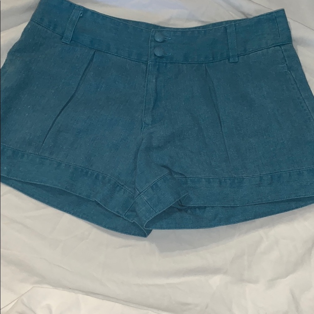 Blue high waisted shorts
